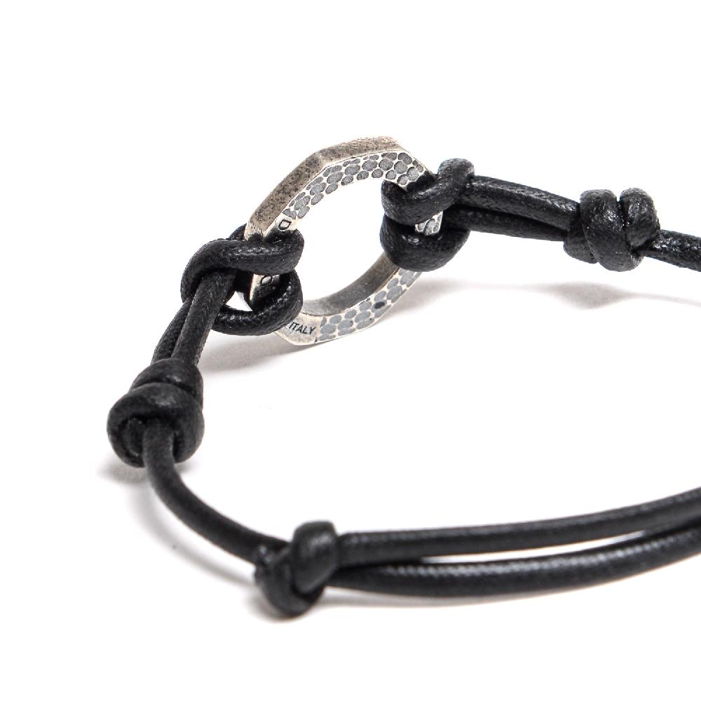 D'AMICO Bracciale Anelle Laccate Verdone + Cordone Cerato Testa Moro Offerte stagionali