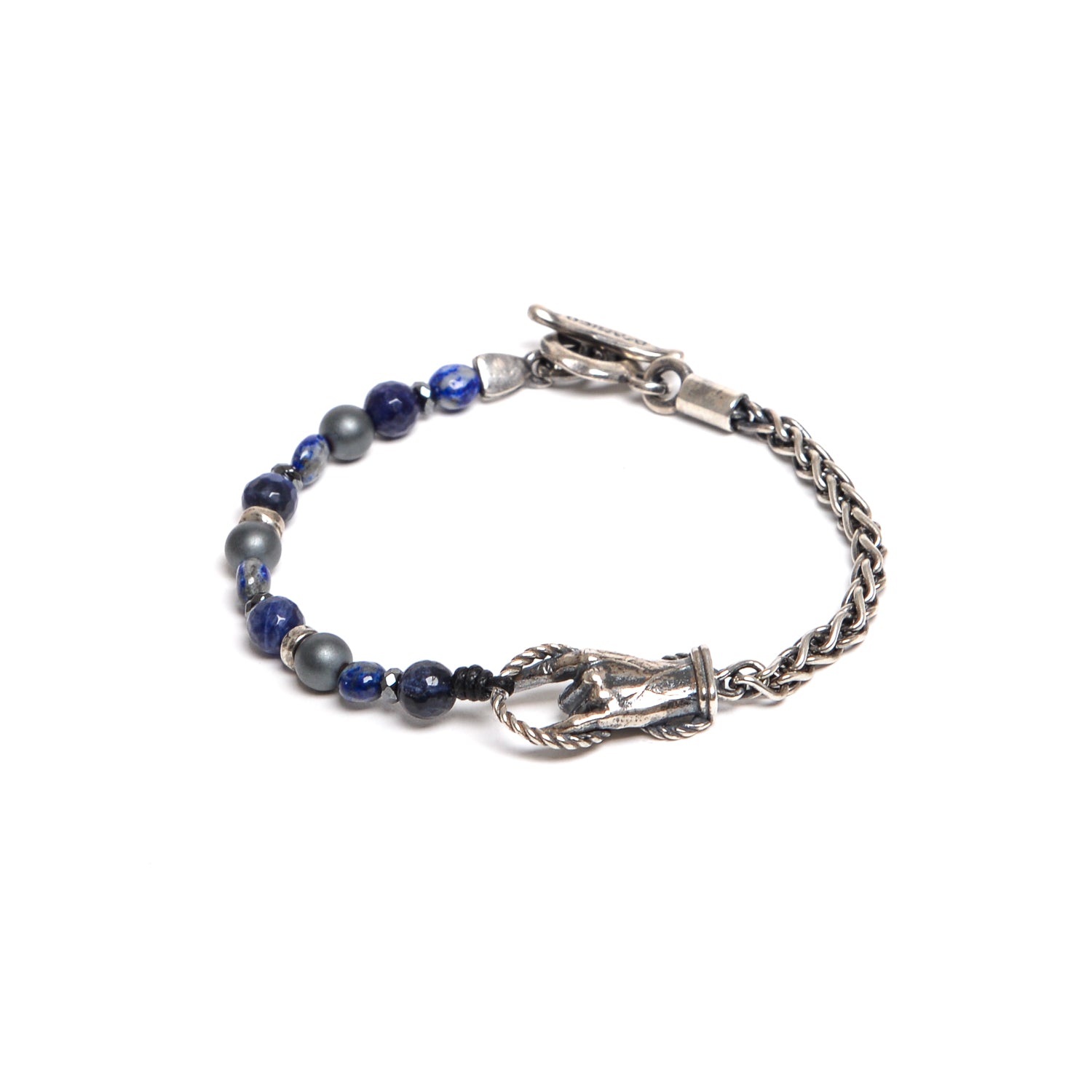 D'AMICO Bracciale Catenina Fusion Blu e "Horn" Offerte speciali