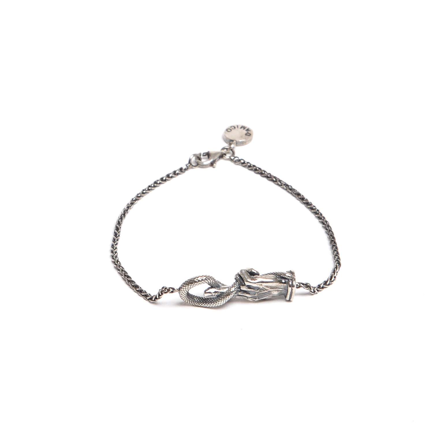 D'AMICO Bracciale Catenina con "Good Luck" Argento Sconti VIP