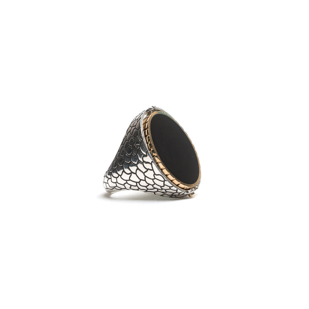 D'AMICO Anello Ovale Girevole Stampa Cocco + Doppio Smalto Fino al 50% di sconto