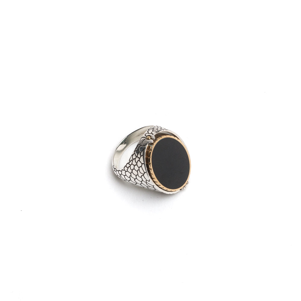 D'AMICO Anello Ovale Girevole Stampa Cocco + Doppio Smalto Fino al 50% di sconto
