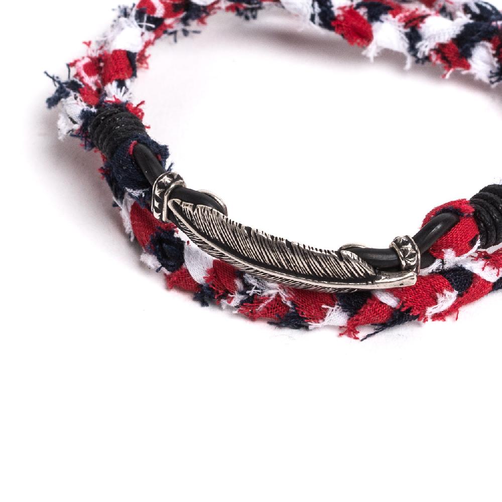 D'AMICO Bracciale Bandana Intrecciata + Piuma Black Friday Prezzi
