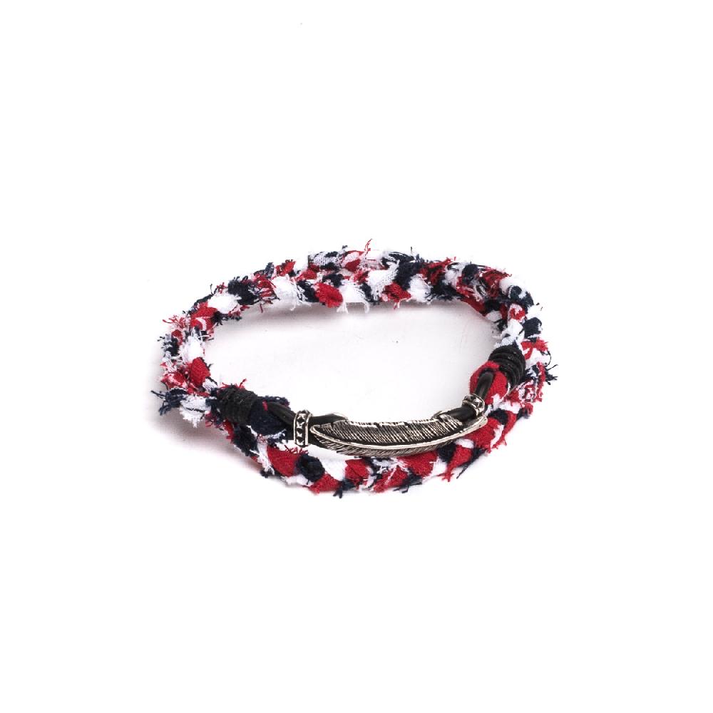 D'AMICO Bracciale Bandana Intrecciata + Piuma Black Friday Prezzi
