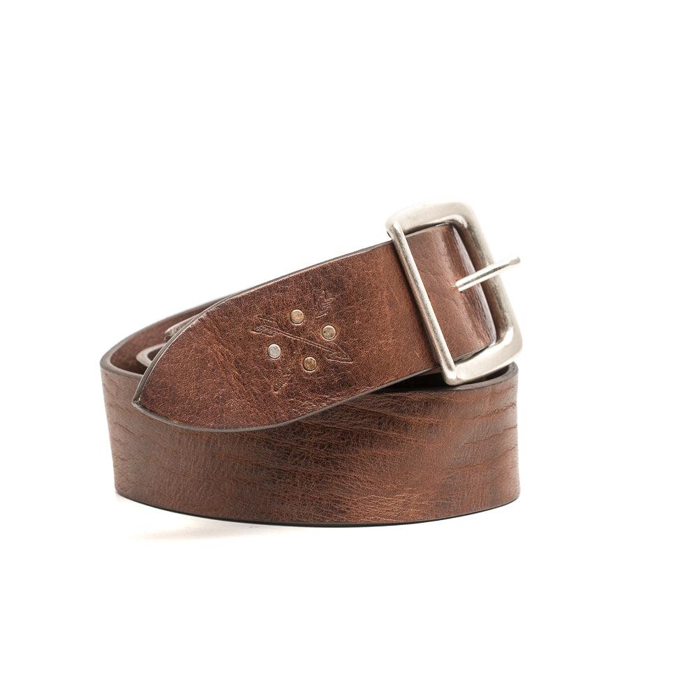D'AMICO Cintura Cuoio Vintage Frecce + Borchie In Saldo