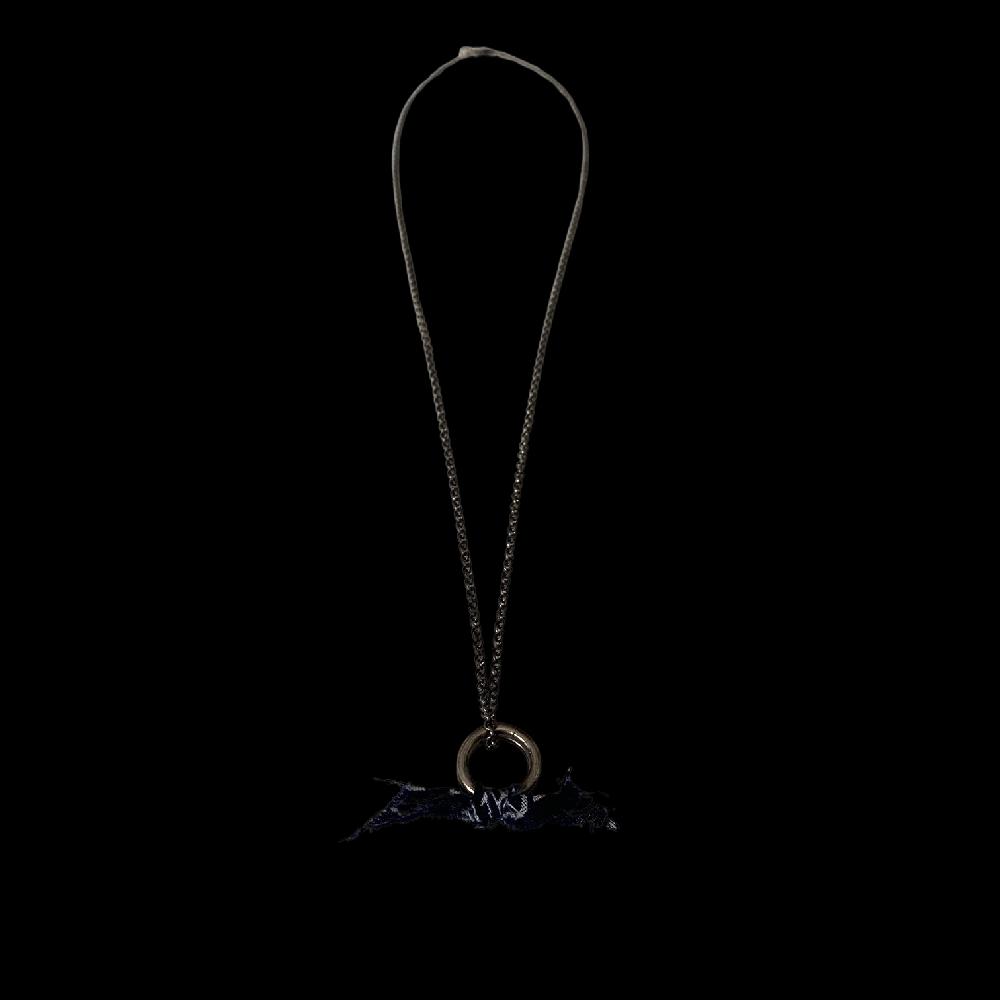 D'AMICO Collana Arg925 Cerchio + Bandana Blu Navy Online Outlet