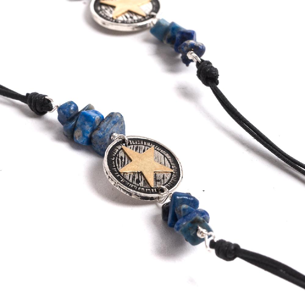D'AMICO Collana Cordone Cerato + Stelline Offerta settimanale