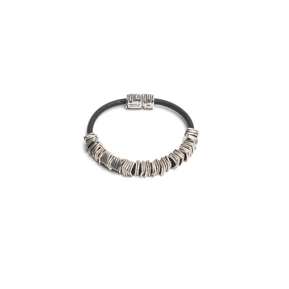 D'AMICO Bracciale Cuoio + Rondelle Ultimi due giorni