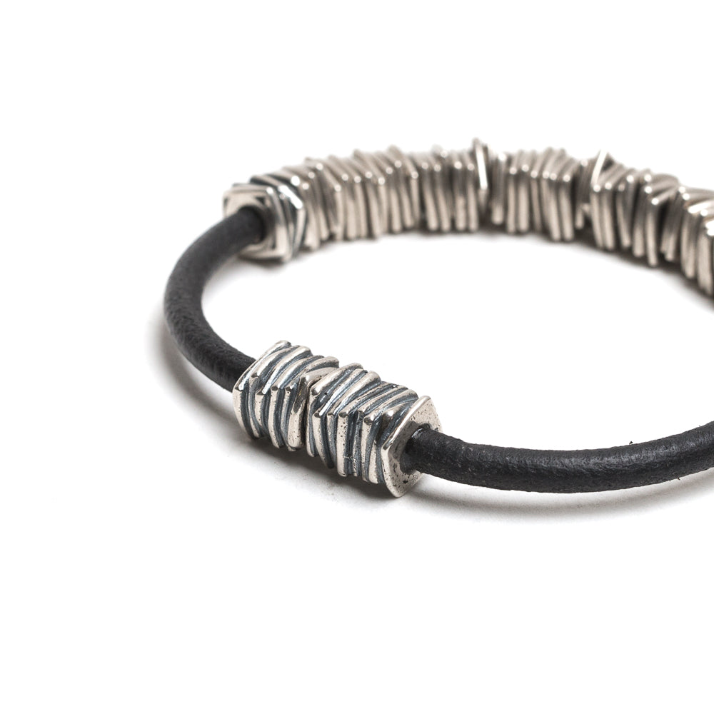 D'AMICO Bracciale Cuoio + Rondelle Ultimi due giorni