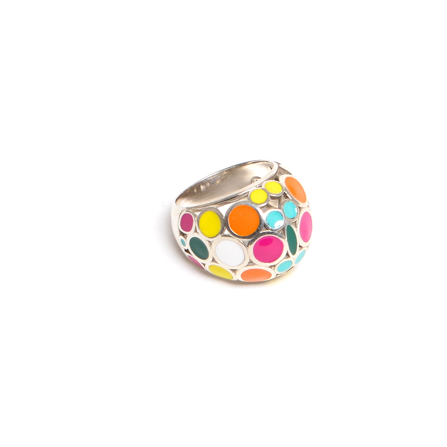 D'AMICO Anello Smalto Multicolor Limitato a 3 giorni