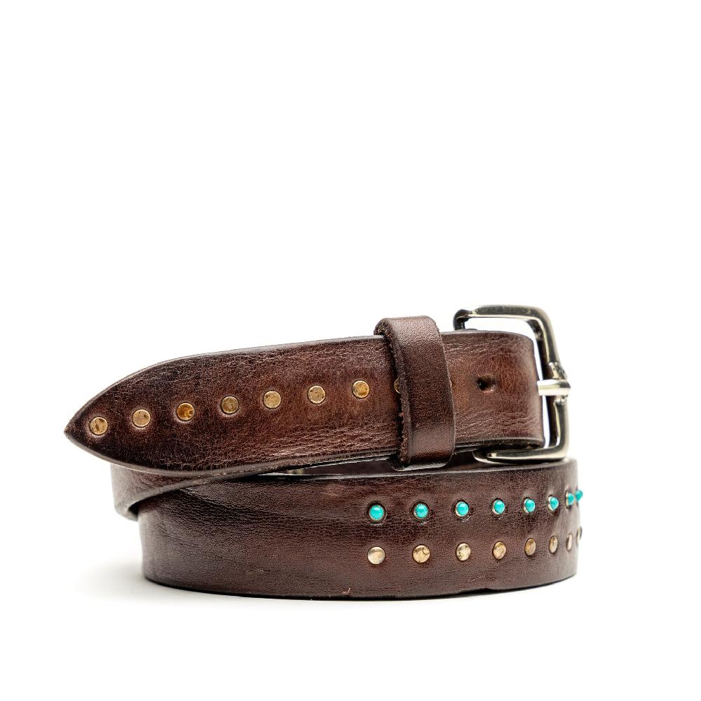 D'AMICO Cintura Cuoio Vintage Brown Sfumato Italy