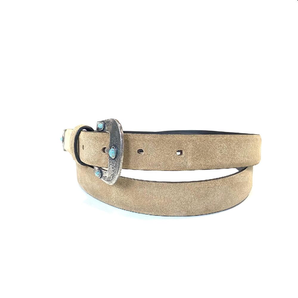 D'AMICO Cintura Camox Suede Fibbia Texas Turchesi Consegna Veloce