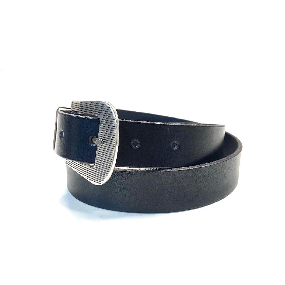 D'AMICO Cintura Cuoio Tinto Morbido Tris Millerighe Nera Shopping Online