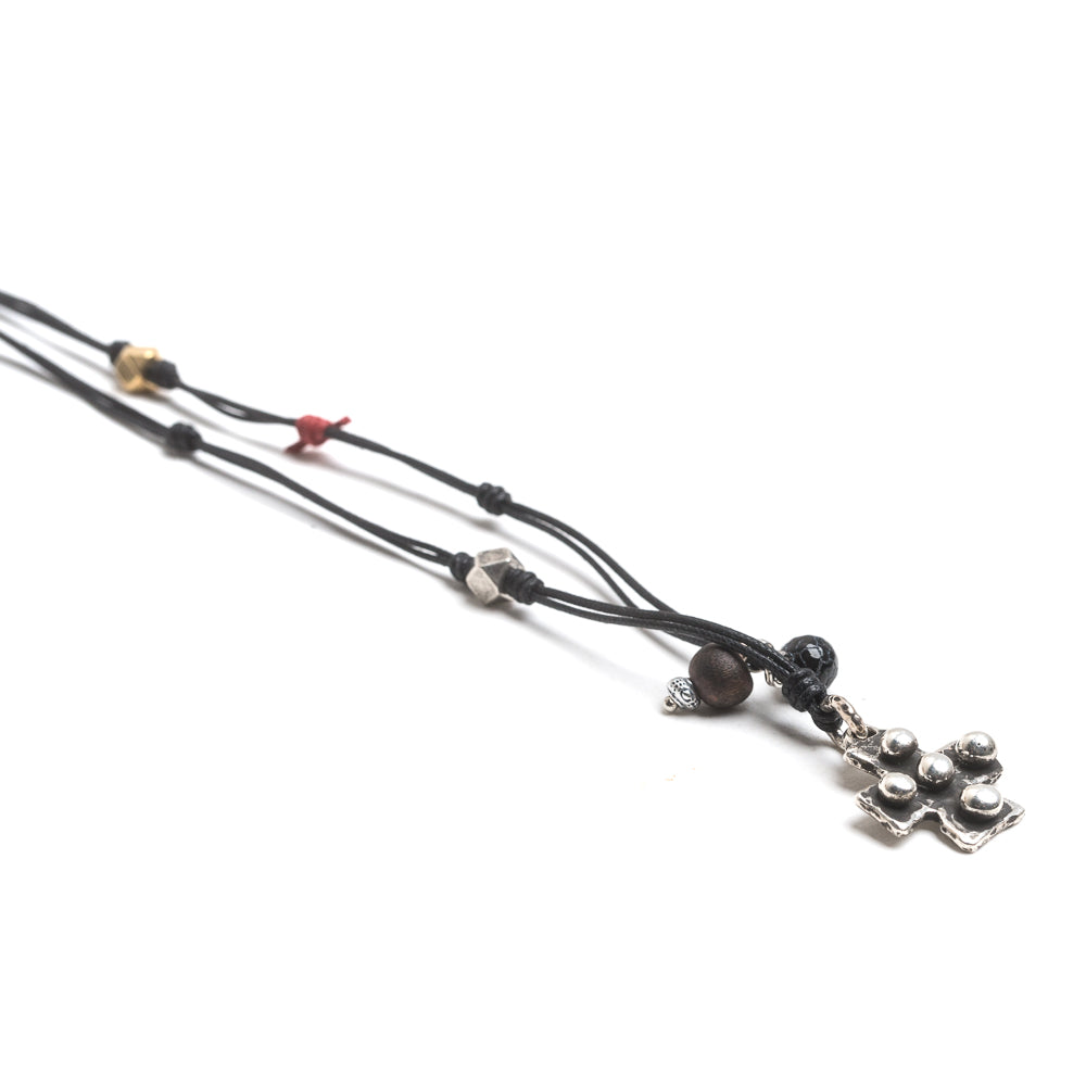 D'AMICO Collana Filo Cerato + Croce Medievale Flash Sale