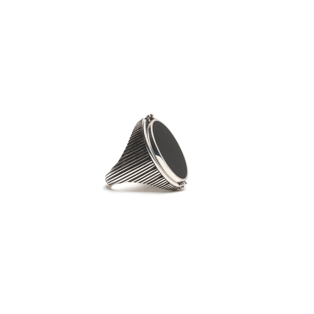D'AMICO Anello Ovale Girevole Millerighe + Lacca Shopping online