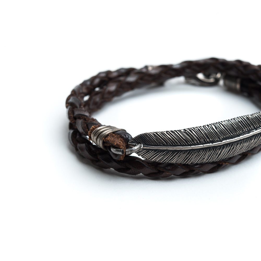 D'AMICO Bracciale Piuma + Cuoio Scooby T.Moro Cyber Monday