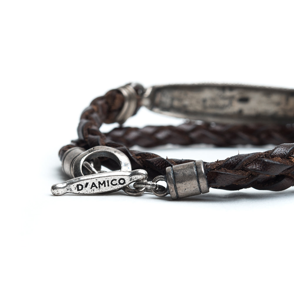 D'AMICO Bracciale Piuma + Cuoio Scooby T.Moro Cyber Monday