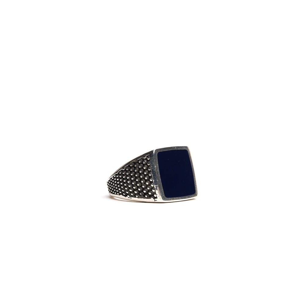 D'AMICO Anello Dupont Quadrato con Lacca Blu Offerta San Valentino