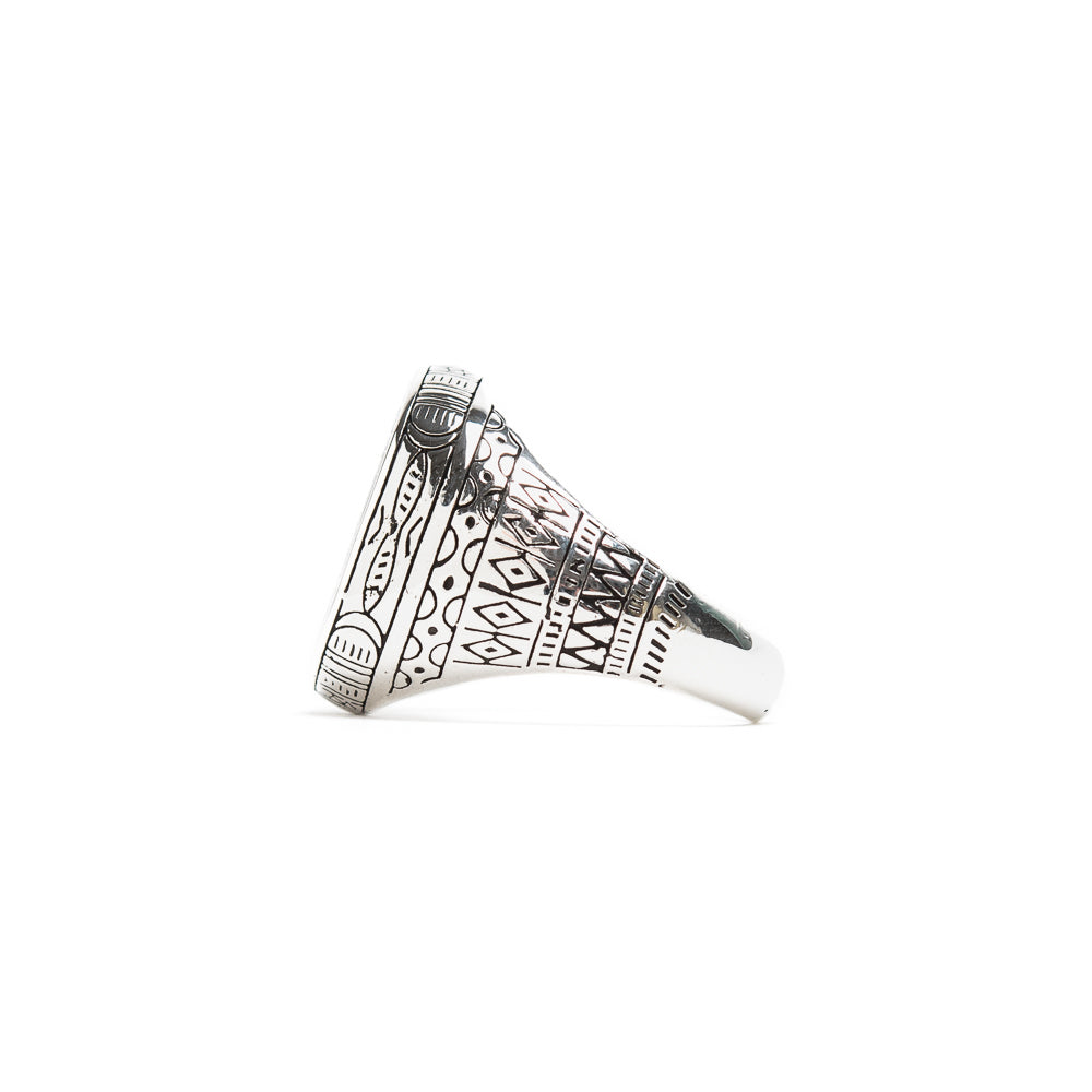 D'AMICO Anello Ovale Tuareg con Lacca Nera Super Saving Price